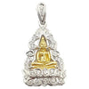 SJ1192 - Diamond Buddha Pendant Set in 18 Karat White Gold Settings