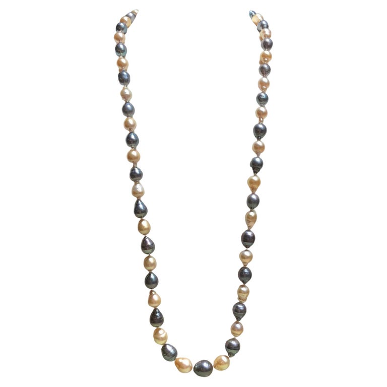 JCD5018 - Golden and Tahitian South Sea Pearl with Diamond Clasp in 18k gold