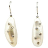 JE0108W - Fresh Water Pearl & Diamond Earrings Set in 18 Karat White Gold Setting