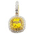 JP0230Q - Yellow Sapphire & Diamond Pendant Set in 18 Karat Gold Setting