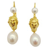JE0243Q - Fresh Water Pearl Earrings Set in 18 Karat Gold Setting