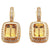 JE0125Q - Imperial Topaz & Diamond Earrings Set in 18 Karat Rose Gold Setting