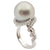 SJ2773 - South Sea Pearl with Diamond Ring Set in 18 Karat White Gold Settings