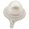 SJ1250 - South Sea Pearl with Diamond Ring Set in 18 Karat White Gold Settings