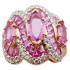 JR0328P - Pink Sapphire & Diamond Ring Set 18 Karat Rose Gold Setting