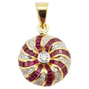 SJ2685 - Ruby with Diamond Pendant Set in 18 Karat Gold Settings