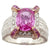 SJ2531 - Pink Sapphire with Diamond Ring Set in 18 Karat White Gold Settings
