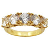 SJ2965 - White Sapphire Ring Set in 18 Karat Gold Settings