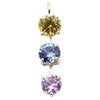JP0262P - Rainbow Colour Sapphire Pendant Set in 18 Karat White Gold Settings