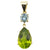 SJ2945 - Peridot with Aquamarine Pendant Set in 18 Karat Gold Settings