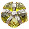 SJ2872 - Peridot with Diamond Ring Set in 14 Karat Gold Settings