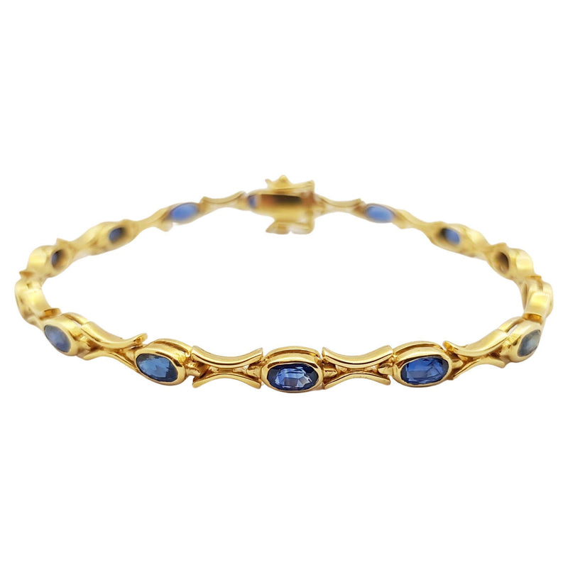 SJ6035 - Blue Sapphire Bracelet Set in 18 Karat Gold Settings