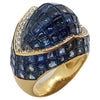 SJ2508 - Blue Sapphire with Diamond Ring Set in 18 Karat Gold Settings
