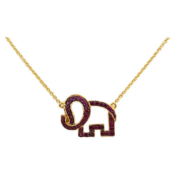 SJ6370 - Ruby Necklace Set in 18 Karat Gold Settings