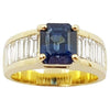 SJ6276 - GIA Certified 3cts Blue Sapphire with Diamond Ring Set in 18 Karat Gold Settings