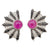 SJ3248 - Cabochon Ruby, Black Diamond and Diamond Earrings Set in 18 Karat White Gold Set