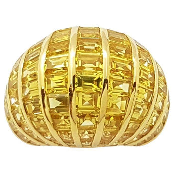 SJ2273 - Yellow Sapphire Ring Set in 18 Karat Gold Settings