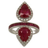 SJ2196 - Ruby with Diamond Ring Set in 18 Karat Gold Settings