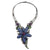 SJ3205 - Ruby, Blue Sapphire, Pink Sapphire, Yellow Sapphire, Tsavorite Necklace Silver