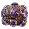 SJ3190 - Amethyst with Orange Sapphire Ring set in Silver Settings